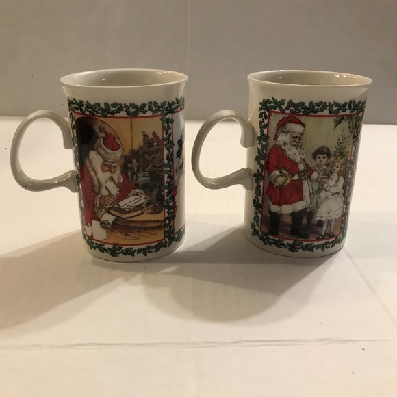 Set Of 2 “Merry Christmas” Mugs By Dunoon 4” Tall Made In Scotland - Picture 2 of 13